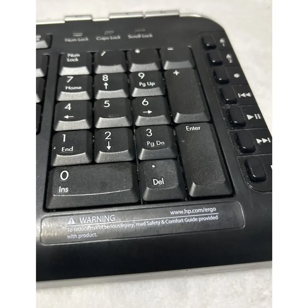 HP Multimedia Keyboard Model KB-0630 Black Wired P/N 5188-6077